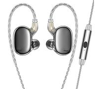 Yinyoo BLON BL-MAX - Auricolari in-ear HiFi Dual Dynamic Drivers, Bass Sound IEM, con cancellazione del rumore, per musicisti, cantanti e tamburi (pistola, con microfono)