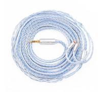 Yinyoo Cavo KBEAR da 2 metri, cavo per auricolari per KBEAR INK/INK MK2/TRI Starsea/Star river/i3 Pro/KAI/KZ ZS10/ZST/ZST X/AS06/AS10/ES4/EDX (0,78 mm 2 PIN, spina da 3,5 mm, argento-blu)