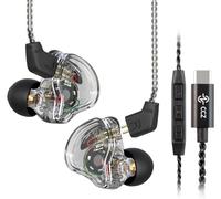 Yinyoo CCZ Melody Auricolari con Filo USB C,In Ear Cuffie Type C con Cavo 4N OFC,IEM Cuffie da Gaming Compatibile con Huawei P50/P40/P30/Google Pixel(con Microfono)