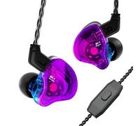 Yinyoo CCZ Melody - Auricolari in-ear con monitor USB-C, ibridi 1BA 1DD, Hi-Fi, bassi profondi, leggeri, con cavo OFC 4N, per musicista/batterista/bassista (viola blu, con microfono)