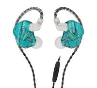 Yinyoo KBEAR - Auricolari in-ear Storm 1DD, cavo professionale, suono cristallino, jack 3,5 mm, per musicisti e cantanti (verde trasparente, con microfono)