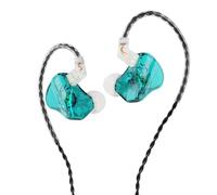 Yinyoo KBEAR - Auricolari in-ear Storm 1DD, con cavo, professionali, con cavo IEM con suono cristallino, jack da 3,5 mm, per musicisti, cantanti, musica (verde chiaro, senza microfono)