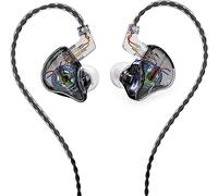 Yinyoo KBEAR - Cuffie in-ear Storm, 1DD, con cavo, IEM con suono cristallino, jack da 3,5 mm, per musicisti, cantanti, musica (nero, senza microfono)