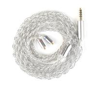 Yinyoo KBEAR Glitter, cavo IEM, argento ibrido, 120 cm, cavo di prolunga per cuffie Bsinger/Shu-re AONIC215/Wes-tone ProX20/X50 (MMCX, connettore da 4,4 mm, argento)