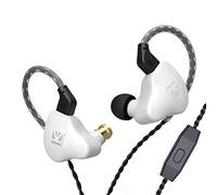 Yinyoo KBEAR KS1 Auricolari In-Ear Stereo con Microfono, Cuffie In-Ear con Isolamento Rumore con Cavo a 2 Pin Auricolari per Bassi Profondi 1DD per Tablet Android (con microfono, bianco KS1)