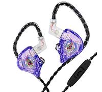 Yinyoo KBEAR Storm IEM, auricolari audiofili Hi-Fi con driver 1DD per musicisti, isolanti per cantanti (viola trasparente, con microfono)