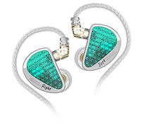 Yinyoo KZ AS16 PRO in Ear Auricolare, 8 driver bilanciati Armature Stage Studio Hifi IEM in Ear Monitor, isolamento acustico cablato Cuffie In-Ear da 3,5 mm Auricolari (ciano, senza microfono)