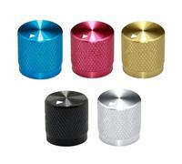 YINZHD 1 pz Manopole for chitarra Manopola del potenziometro in lega di alluminio 17 * 17 * 6mm Interruttore volume encoder rotativo for e basso(17X17mm Black)