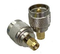 YINZHD 1 pz UHF SO239 PL259 a spina maschio SMA e jack femmina RF connettore adattatore coassiale terminali filo dritto in ottone(UHF Plug to SMA Plug)