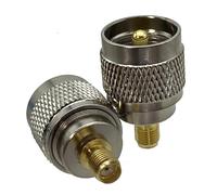 YINZHD 1 pz UHF SO239 PL259 a spina maschio SMA e jack femmina RF connettore adattatore coassiale terminali filo dritto in ottone(UHF Plug to SMA Jack)