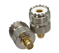 YINZHD 1 pz UHF SO239 PL259 a spina maschio SMA e jack femmina RF connettore adattatore coassiale terminali filo dritto in ottone(UHF Jack to SMA Jack)