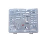 YINZHD 96GF 32 pezzi Piedino for macchina da cucire con treccia, punti invisibili, overlock e funzioni di cerniera Forniture for ricamo