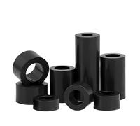YINZHD Distanziatore cavo rotondo in nylon nero ABS, non filettato, distanziale M3 M4 M5 M6 M8, rondella, vite for scheda PCB, lunghezza 2 mm ~ 50(11x6x3mm-50pcs)