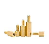 YINZHD Distanziatore esagonale in rame M2 M2.5 M3 M4 M5 for circuiti stampati PCB e schede madri for computer, pilastri di supporto filettati, viti e bulloni(Male female,4MM_M2 50PCS)
