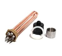 YINZHD Elemento riscaldante DN50 for caldaia esagonale da 2 pollici 220/380 V, riscaldatori con filettatura in rame, tubo in rame da 10 mm, 3 kW/6 kW/9 kW/12 kW(WHITE,380V,9KW 285mmL)