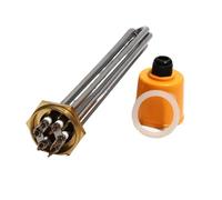 YINZHD Elemento riscaldante filettato DN40 47mm 220V/380V for tubo filettato in rame TEN 201SS da 3KW/4,5KW/6KW/9KW/12KW 1 pz.(Gold,380V,12KW 355mmL)