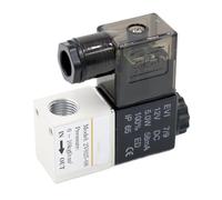 YINZHD Elettrovalvola pneumatica elettrica da 12 V, 24 V, 220 V, 2 posizioni, 2 porte, normalmente chiusa, valvola magnetica for aria, attacco for tubo flessibile da 6 mm a 8 mm.(No Fittings,AC220V)