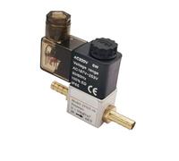 YINZHD Elettrovalvola pneumatica elettrica da 12 V, 24 V, 220 V, 2 posizioni, 2 porte, normalmente chiusa, valvola magnetica for aria, attacco for tubo flessibile da 6 mm a 8 mm.(4mm-4mm Barb,DC24V)