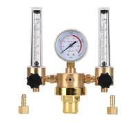 YINZHD Regolatore di flusso for argon a doppio tubo, riduttore pressione del gas, filettatura maschio G5/8 for saldatura