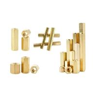 YINZHD Supporto for scheda esagonale Bullone a doppia testa Staffa for scheda principale in ottone Vite distanziatrice M2 M2.5 M3 M4 M6 Guarnizione scheda principale in rame esagonale(15mm (20Pcs),M2)