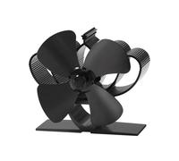 YINZHD Ventilatore for camino a 4 pale, ventilatore for stufa alimentato a calore, bruciatore a legna, eco-silenzioso, casa invernale, distribuzione efficiente del calore(Stove Fan)