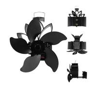 YINZHD Ventilatore for camino alimentato a calore Bruciatore a legna Eco-fan Ventilatore for stufa a 5 pale silenzioso Mini riscaldatore Distribuzione del calore invernale domestico