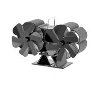 YINZHD Ventilatore for stufa a legna, ventilatore for stufa ad aria calda a 12 pale, ventilatore for stufa ad aria calda for camino nero SF707T(Black)