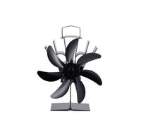 YINZHD Ventilatore verticale a sette pale for forno senza elettricità, bruciatore a legna silenzioso, lega di alluminio(With Thermometer)