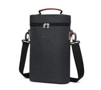 Yiohejy Borsa termica per bottiglie di vino, borsa termica per 2 bottiglie, a tenuta stagna, portatile, con manico, per Natale e BYOB, Nero , Refer to description, Unisex