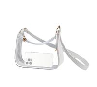 Yiohejy Borsa trasparente da donna, morbida, trasparente, design versatile, per lavoro, scuola, viaggi, eventi, feste, pranzo, spiaggia, festival, bianco, Refer to description