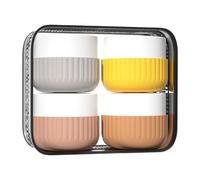 Yiohejy Flaconi da Viaggio in Silicone,Bottigliette Cosmetiche Antigoccia 4 Pezzi | Organizzatore Multiuso Per Crema Viso Lozione Detergente E Medicinali