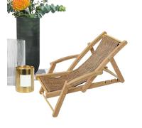 Yiohejy Mobili in miniatura per casa delle bambole, mini sedia da spiaggia,Sedia a salotto in miniatura in legno - Mobili per decorazioni per la casa delle bambole, modello di decorazione da tavolo