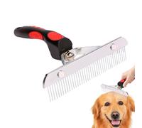 Yiohejy Pettine per gatti, pettine per depilazione | Pettine per rimuovere i nodi | Strumento per la cura dei capelli con grande distanza dei denti della spazzola per gatti, cani, conigli