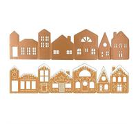 Yiokii Prndkhn - Kit fai da te per casa di pan di zenzero pieghevole, in cartone, kit di decorazioni natalizie per la casa di pan di zenzero, regalo per la casa, armadi, festival, feste