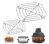 Yiomxhi 2 Pezzi Griglie Air Fryer Compatibili con Ninja Crispi FN101, Accessori per Friggitrice ad Aria, Grill Cottura Acciaio Inox, Argento