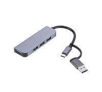 YIORYO Adattatore multi splitter USB di tipo C 4/5/7 porte Hub USB Expander trasmissione ad alta velocità Plug and Play per PC Computer (dimensioni: B)