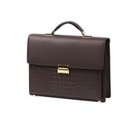 YIORYO Borsa da avvocato tradizionale con valigetta in pelle(Brown)