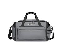 YIORYO Borsa da palestra da uomo con scomparto per scarpe, borsone e zaino da palestra, impermeabile, borsa sportiva da uomo, multiuso, per weekend, pernottamento (grigio)