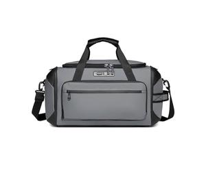 YIORYO Borsa da palestra da uomo con scomparto per scarpe, borsone e zaino da palestra, impermeabile, borsa sportiva da uomo, multiuso, per weekend, pernottamento (grigio)