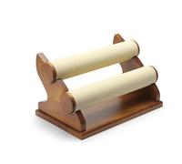 YIORYO Espositore per bracciali, organizer per bracciali, staccabile, per la vendita, supporto per orologi con base in legno per donne, forniture aziendali, 2 ripiani (D)