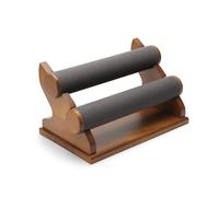 YIORYO Espositore per bracciali, organizer per bracciali, staccabile, per vendere, supporto per orologi con base in legno, per donne, forniture aziendali, 2 livelli (C)