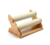 YIORYO Espositore per bracciali, organizer per bracciali, staccabile, per vendere, supporto per orologi con base in legno, per donne, forniture aziendali, 2 ripiani (B)