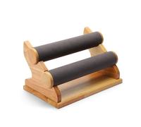 YIORYO Espositore per bracciali, organizer per bracciali, staccabile, per vendere, supporto per orologi con base in legno per donne, forniture aziendali, 2 ripiani (A)