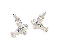 YIORYO Gemelli per camicia francese a forma di piccolo aeromobile, in rame, per smoking e matrimoni aziendali