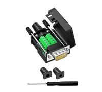 YIOVVOM Connettore DB9 Breakout a terminale di cablaggio RS232 D-SUB maschio adattatori seriali Port Breakout Board modulo senza saldatura con custodia (connettore maschio)