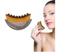 YIPFEN 1 pezzo Lymphatic Drainage Face Brush, Spazzola Viso a Secco Setole Naturali, Spazzola Massaggio Viso, Face Brush, Massager for Jawline & Chin,Facial Sculpting Tool