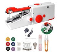 YIPFEN 1 pezzo Macchina da Cucire Portatile Mini, Elettrica Con Accessori e Caricatore, Per Principianti Adulti, Punto Veloce, Adatto per Tessuti, Vestiti, Fai Da Te, Cucito (Batteria non inclusa)