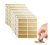 YIPFEN 100 Adesivi Gratta e Vinci Personalizzabili Dorati 35x58mm per Sorprese, Eventi e Biglietti Fai da Te