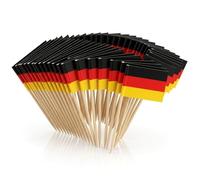 YIPFEN 100 Pezzi coppa del mondo Germania Stuzzicadenti Cocktail Stick Mini-Bandiere Cupcake Toppers per Party World Cup 2026 Pub