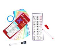 YIPFEN 13 Schede Didattiche Tabelline 1x1 Carte Interattive per Matematica Cancellabili a Secco Senza Sbavature e Residui di Colore